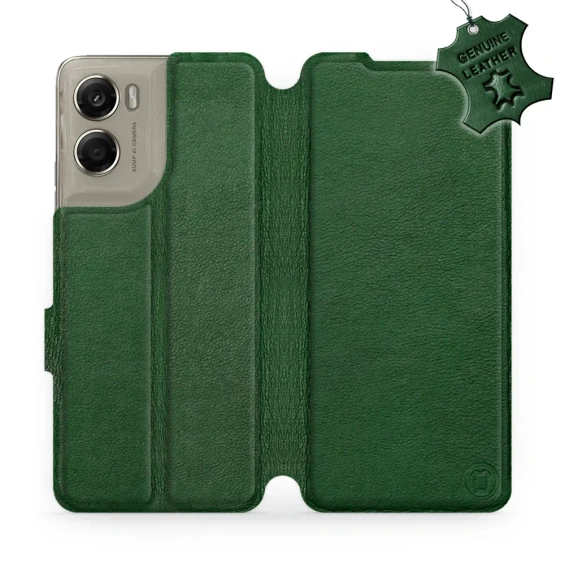 Phone Case Motorola Moto G06 Power - Design Green Leather