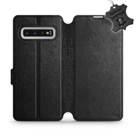 Phone Case Samsung Galaxy S10 - Design Black Leather