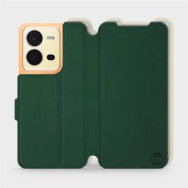 Phone Case Vivo X80 Lite - Design Green with Platinum