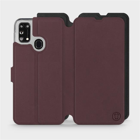 Phone Case Samsung Galaxy M31 - Design Burgundy with Black