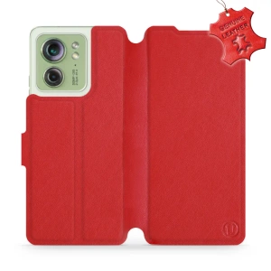 Phone Case Motorola Edge 40 - Design Red Leather