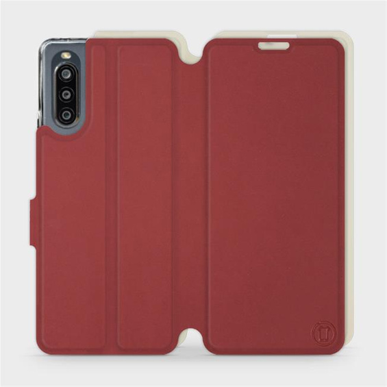Etui Soft Touch do Sony Xperia 10 IV - wzór Zachodząca czerwień z platyną