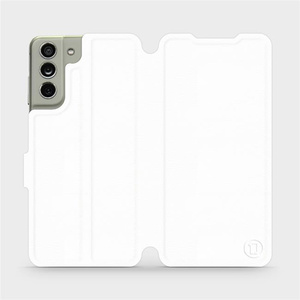 Phone Case Samsung Galaxy S21 FE - Design White&Orange