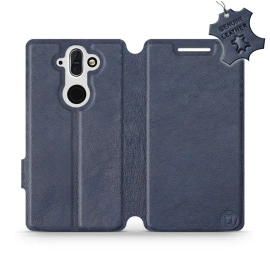 Phone Case Nokia 8 Sirocco - Design Blue Leather