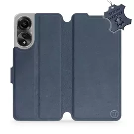 Phone Case OPPO A78 5G - Design Blue Leather