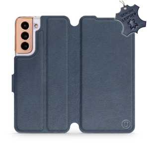 Phone Case Samsung Galaxy S21 - Design Blue Leather