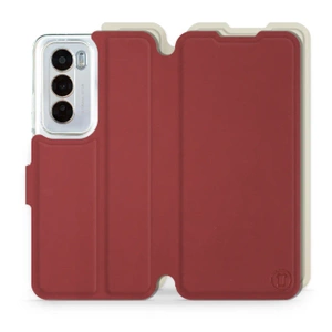 Etui Soft Touch do OPPO Reno 12 Pro 5G - wzór Zachodząca czerwień z platyną