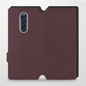Phone Case Sony Xperia 1 - Design Burgundy with Black