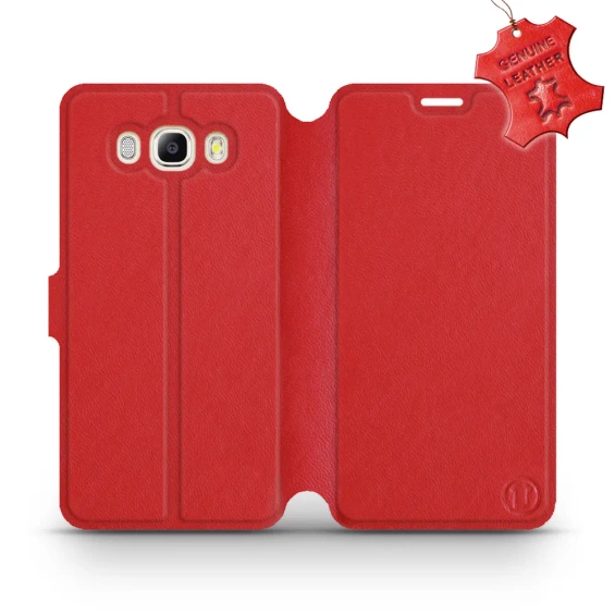 Phone Case Samsung Galaxy J7 2016 - Design Red Leather