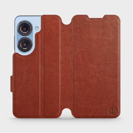 Hülle für Asus Zenfone 9 - Farbe Brown&Orange