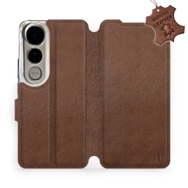 Phone Case Vivo V50 Lite - Design Brown Leather