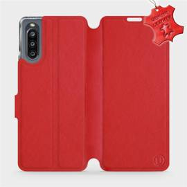 Phone Case Sony Xperia 10 IV - Design Red Leather