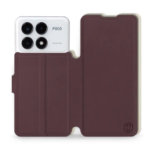Phone Case Xiaomi POCO F6 Pro - Design Burgundy with Platinum