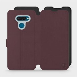 Etui Soft Touch do LG K50S - wzór Matowy burgund z czernią
