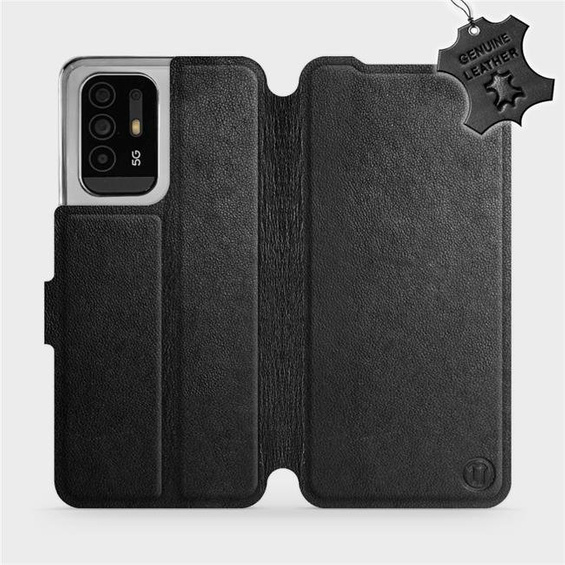 Phone Case OPPO Reno 5 Z - Design Black Leather