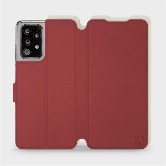 Etui Soft Touch do Samsung Galaxy A52 - wzór Zachodząca czerwień z platyną