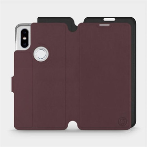 Phone Case Xiaomi Mi Mix 2S - Design Burgundy with Black