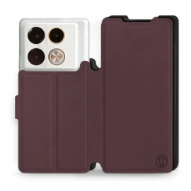 Phone Case Infinix Note 40 Pro - Design Burgundy with Black
