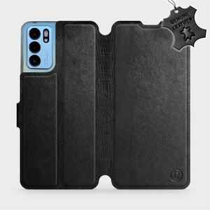 Phone Case OPPO Reno 6 5G - Design Black Leather