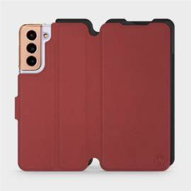 Phone Case Samsung Galaxy S21 - Design Dark Red with Black