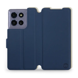 Phone Case Motorola Moto G86 5G - Design Navy with Platinum