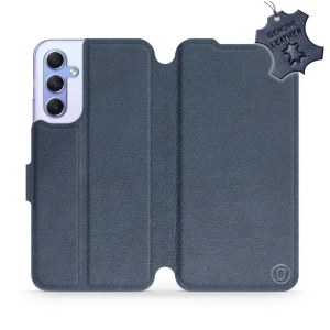Phone Case Samsung Galaxy A34 5G - Design Blue Leather