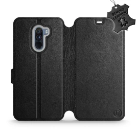 Phone Case Xiaomi Pocophone F1 - Design Black Leather