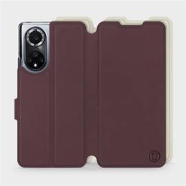 Hülle für Huawei Nova 9 - Farbe Burgund mit Platin