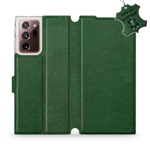 Etui ze skóry naturalnej do Samsung Galaxy Note 20 Ultra - wzór Green Leather