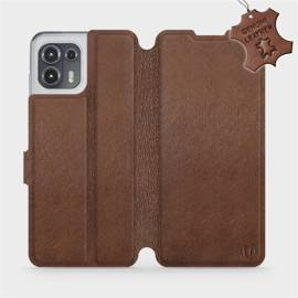 Phone Case Motorola Edge 20 Lite - Design Brown Leather