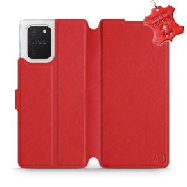 Phone Case Samsung Galaxy S10 Lite - Design Red Leather