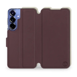 Phone Case Samsung Galaxy S25 Plus - Design Burgundy with Platinum