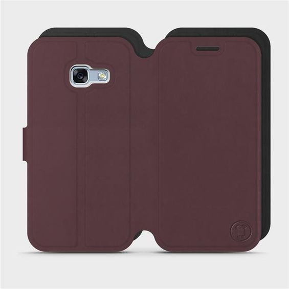 Phone Case Samsung Galaxy A3 2017 - Design Burgundy with Black