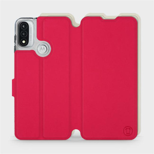 Phone Case Motorola Moto E20 - Design Red with Platinum