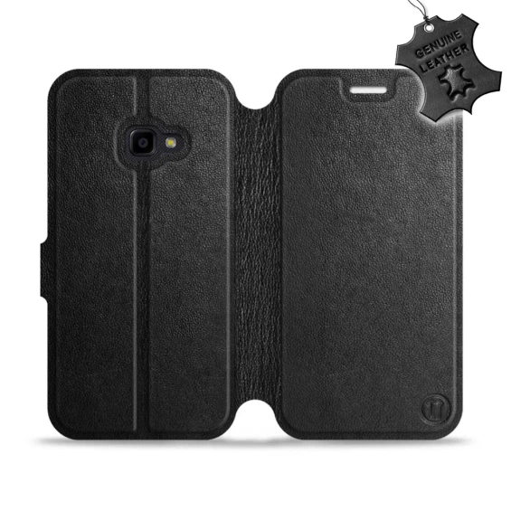 Etui ze skóry naturalnej do Samsung Galaxy Xcover 4 - wzór Black Leather