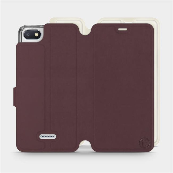 Phone Case Xiaomi Redmi 6A - Design Burgundy with Platinum