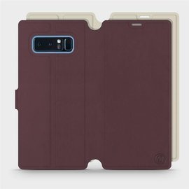 Hülle für Samsung Galaxy Note 8 - Farbe Burgund mit Platin