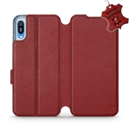 Phone Case Huawei Y6 2019 - Design Dark Red Leather
