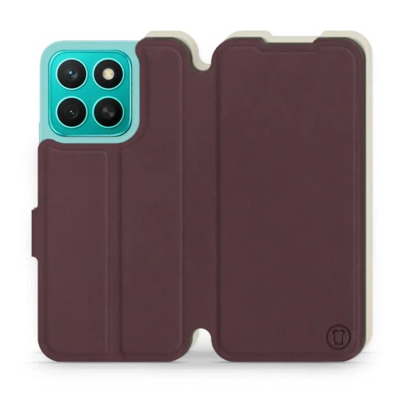 Phone Case Huawei Honor X8c - Design Burgundy with Platinum