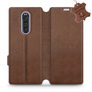 Phone Case Sony Xperia 1 - Design Brown Leather