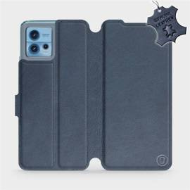 Phone Case Motorola Moto G72 - Design Blue Leather