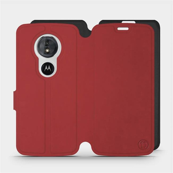 Phone Case Motorola Moto G6 Play - Design Dark Red with Black