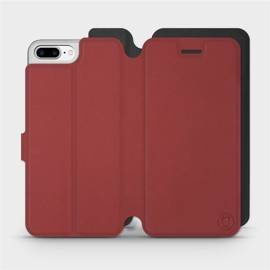 Phone Case Apple iPhone 7 Plus - Design Dark Red with Black