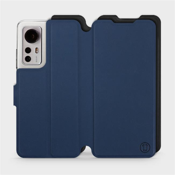 Etui Soft Touch do Xiaomi 12 - wzór Głęboki granat z czernią