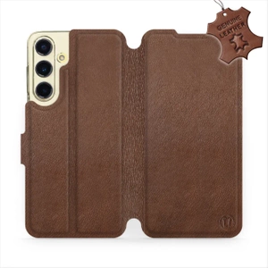 Phone Case Samsung Galaxy S24 FE - Design Brown Leather