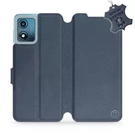 Phone Case Motorola Moto E13 - Design Blue Leather