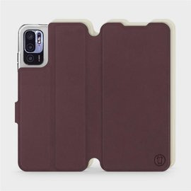 Etui Soft Touch do Xiaomi Redmi Note 10 5G - wzór Matowy burgund z platyną