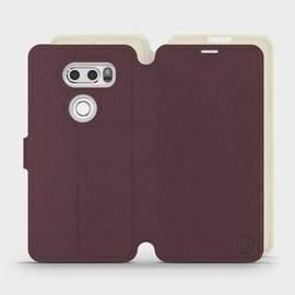 Phone Case LG V30 - Design Burgundy with Platinum