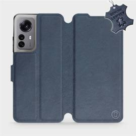 Etui ze skóry naturalnej do Xiaomi 12X - wzór Blue Leather