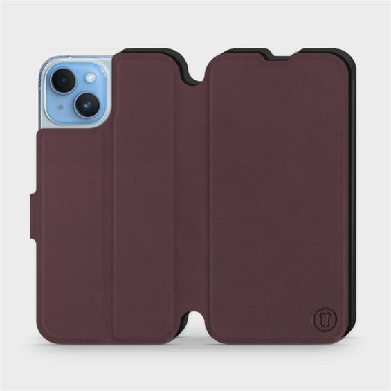 Phone Case Apple iPhone 14 - Design Burgundy with Black